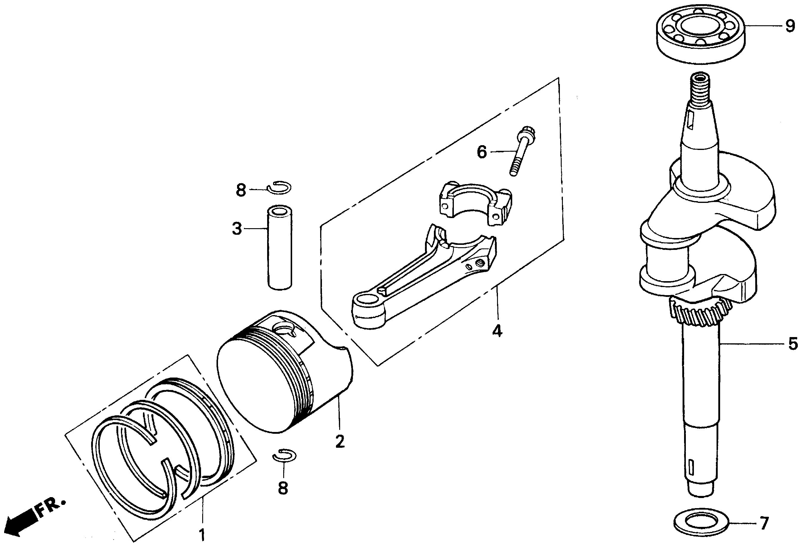 Parts for Lawn Mowers HR HR215 HR215 HXA MZAM 6000001 6200000 CRANKSHAFT Ace Hardware Garden Center